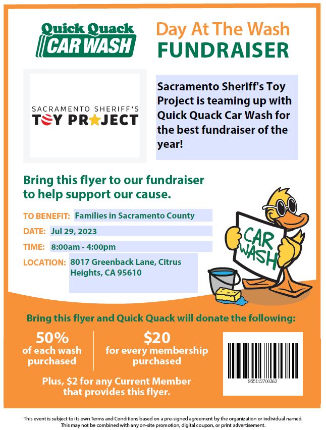 Flyer for Quick Quack promotion